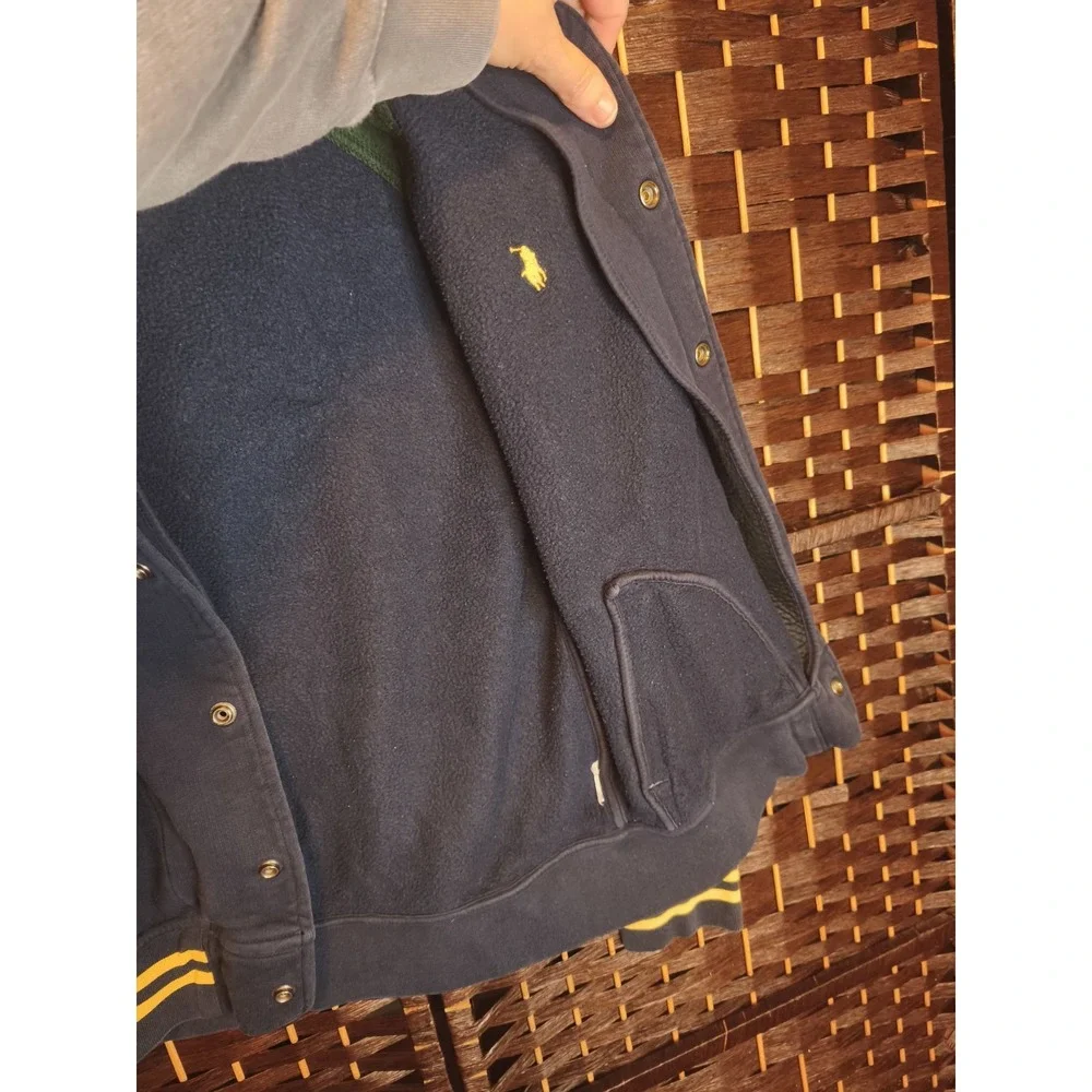 POLO RALPH LAUREN Color Blocked Fleece Baseball Jacket Size Youth‎ Size L 14/16